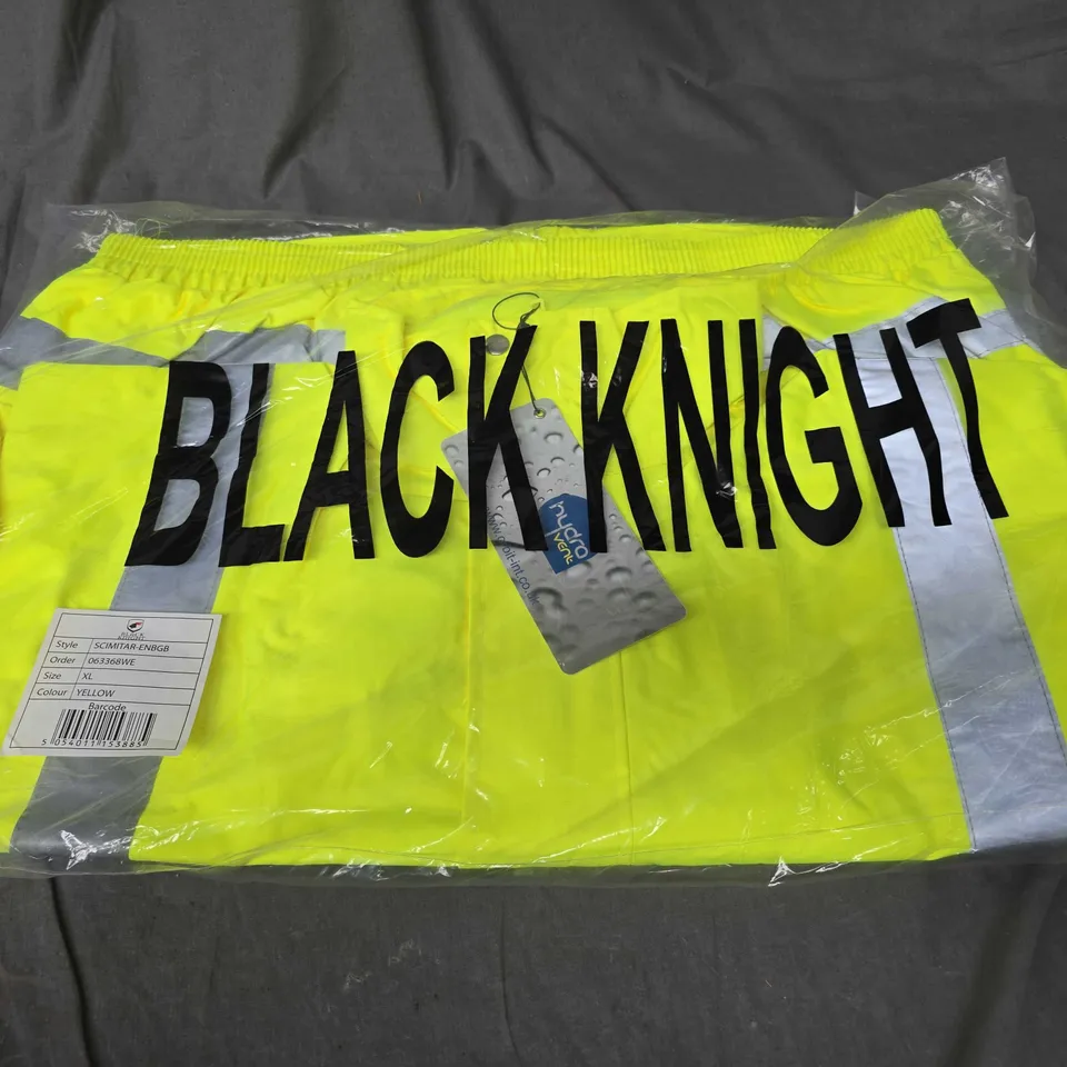 BLACK KNIGHT HI-VIS BREATHABLE BOMBER JACKET - XL