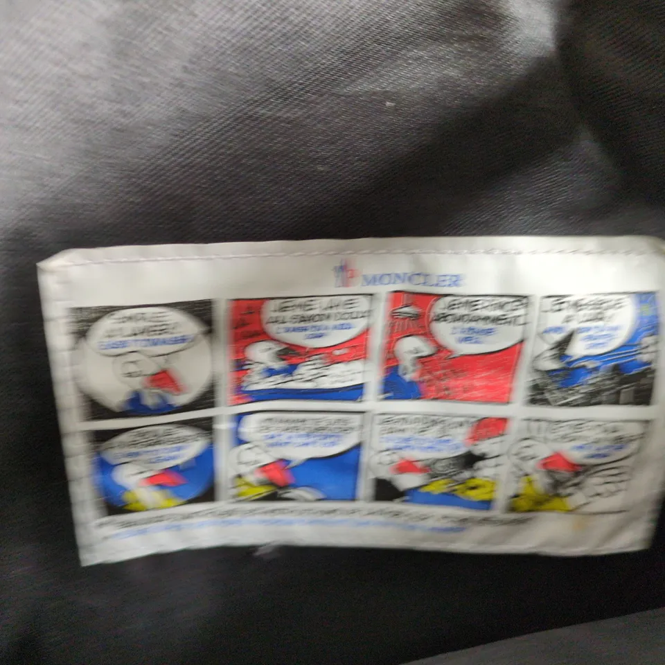 MONCLER BLACK NYLON SHOULDER BAG WITH LOGO STRAP