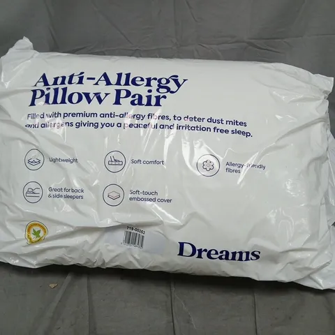 DREAMS ANTI-ALLERGY PILLOW PAIR