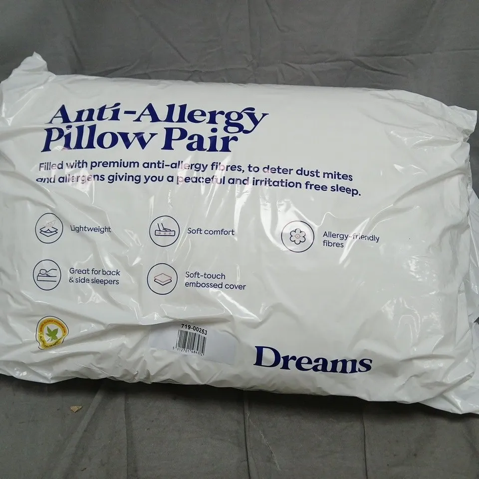 DREAMS ANTI-ALLERGY PILLOW PAIR 