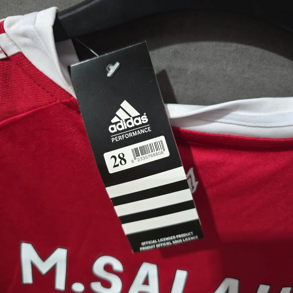 LIVERPOOL FC M. SALAH 11 HOME SHIRT + SHORTS – ADIDAS OFFICIAL LICENSED PRODUCT, SIZE UK 28
