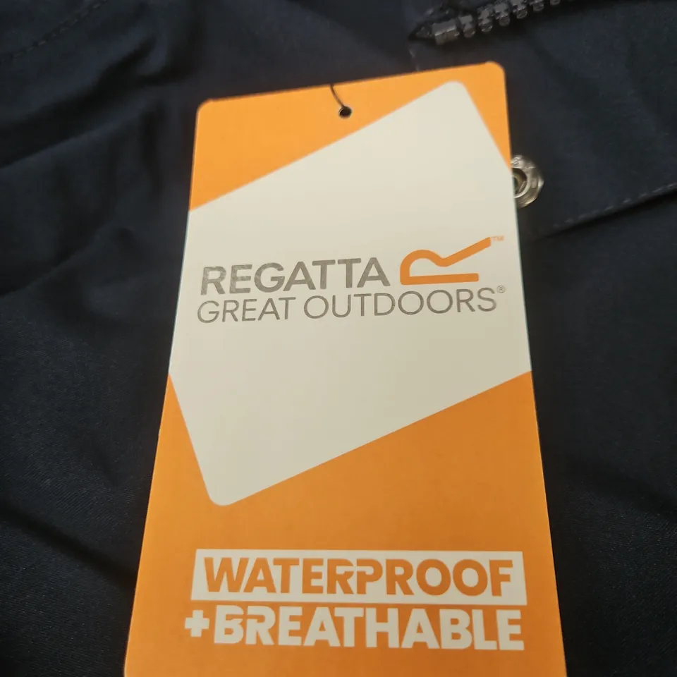 REGATTA GREAT OUTDOORS NAVY WATERPROOF HOODED JACKET – UK 16