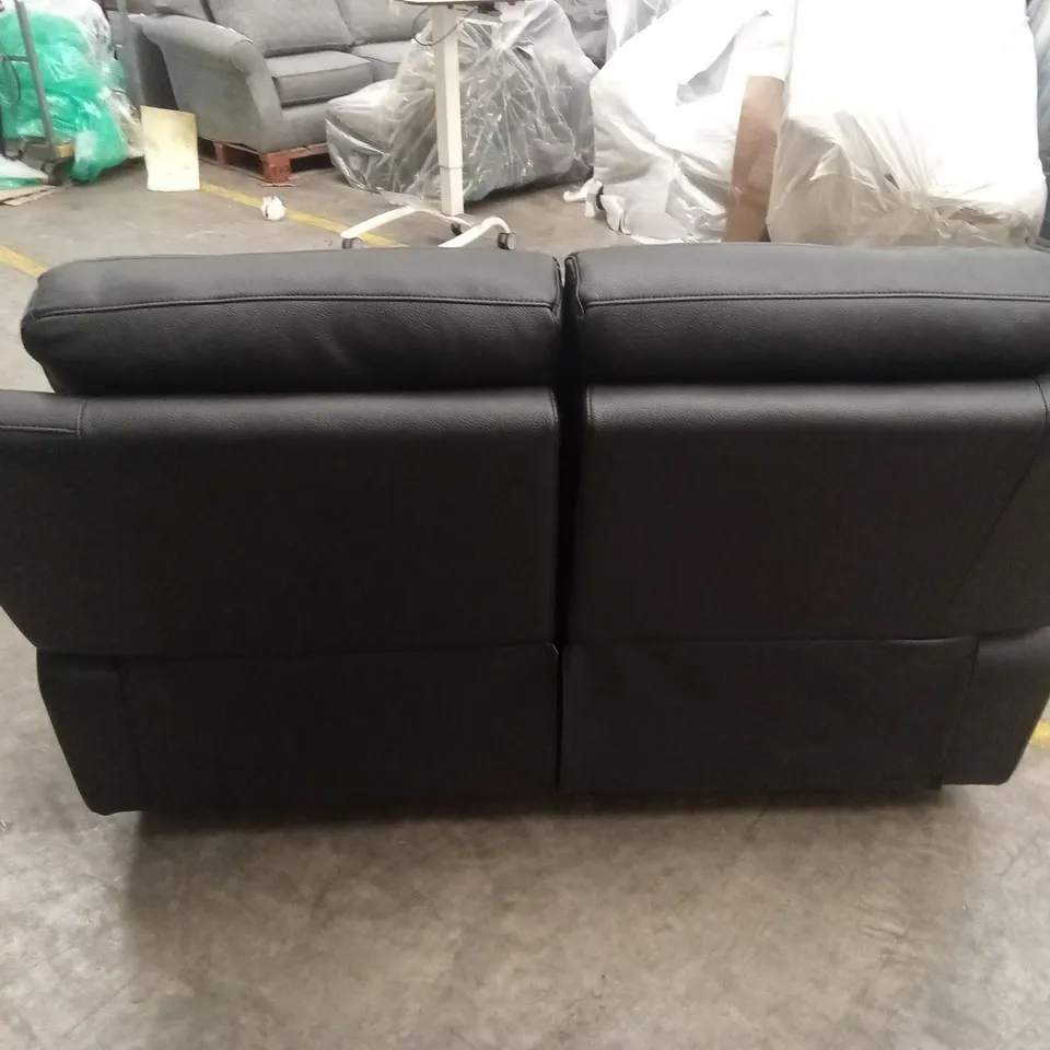 EDISON 2 SEATER LUXURY FAUX LEATHER MANUAL RECLINER SOFA RRP £649