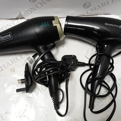 LOT OF 2 HAIRDRYERS TO INCLUDE TRESEMME & REMINGTON