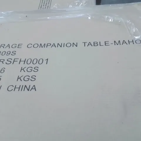 PALLET CONTAINING LARGE QUANTITY OF STORAGE COMPANION TABLES -MAHOGANY-