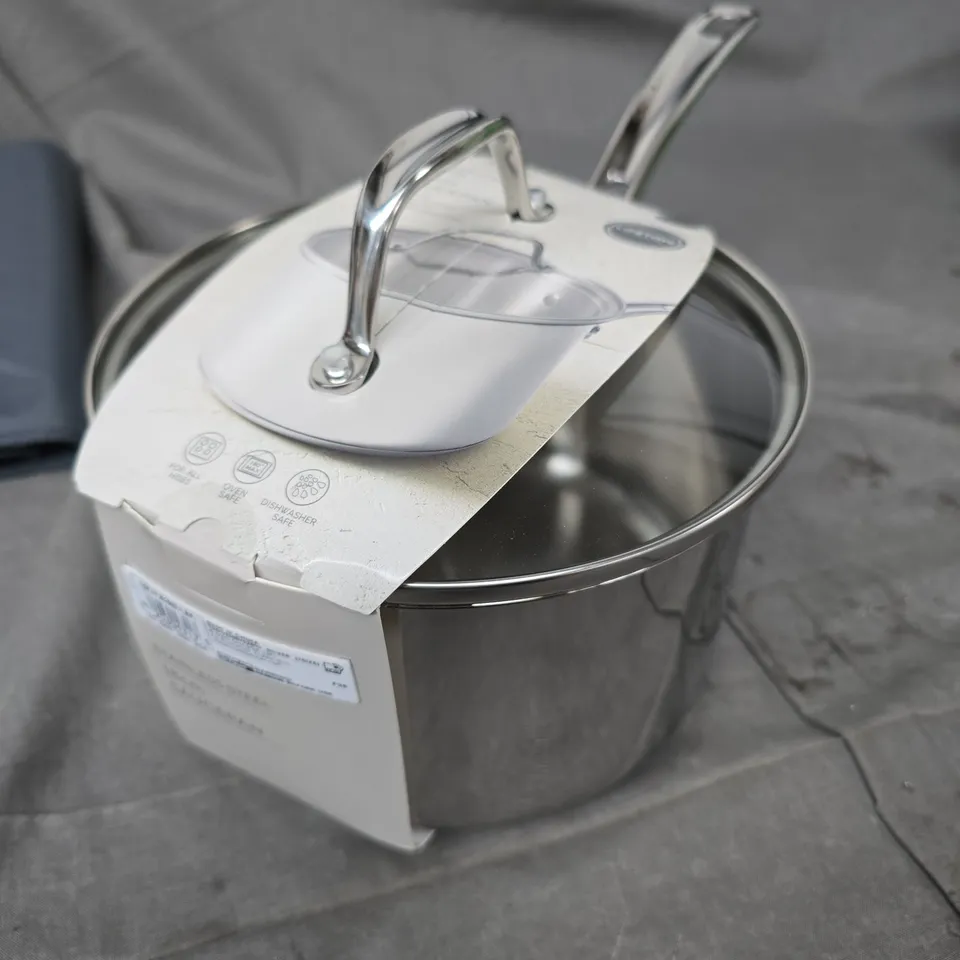 M&S STAINLESS STEEL 18CM SAUCEPAN 