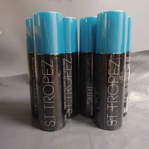 LOT OF 6 SEALED ST TROPEZ 200ML BRONZING LOTION SELF TAN - DARK