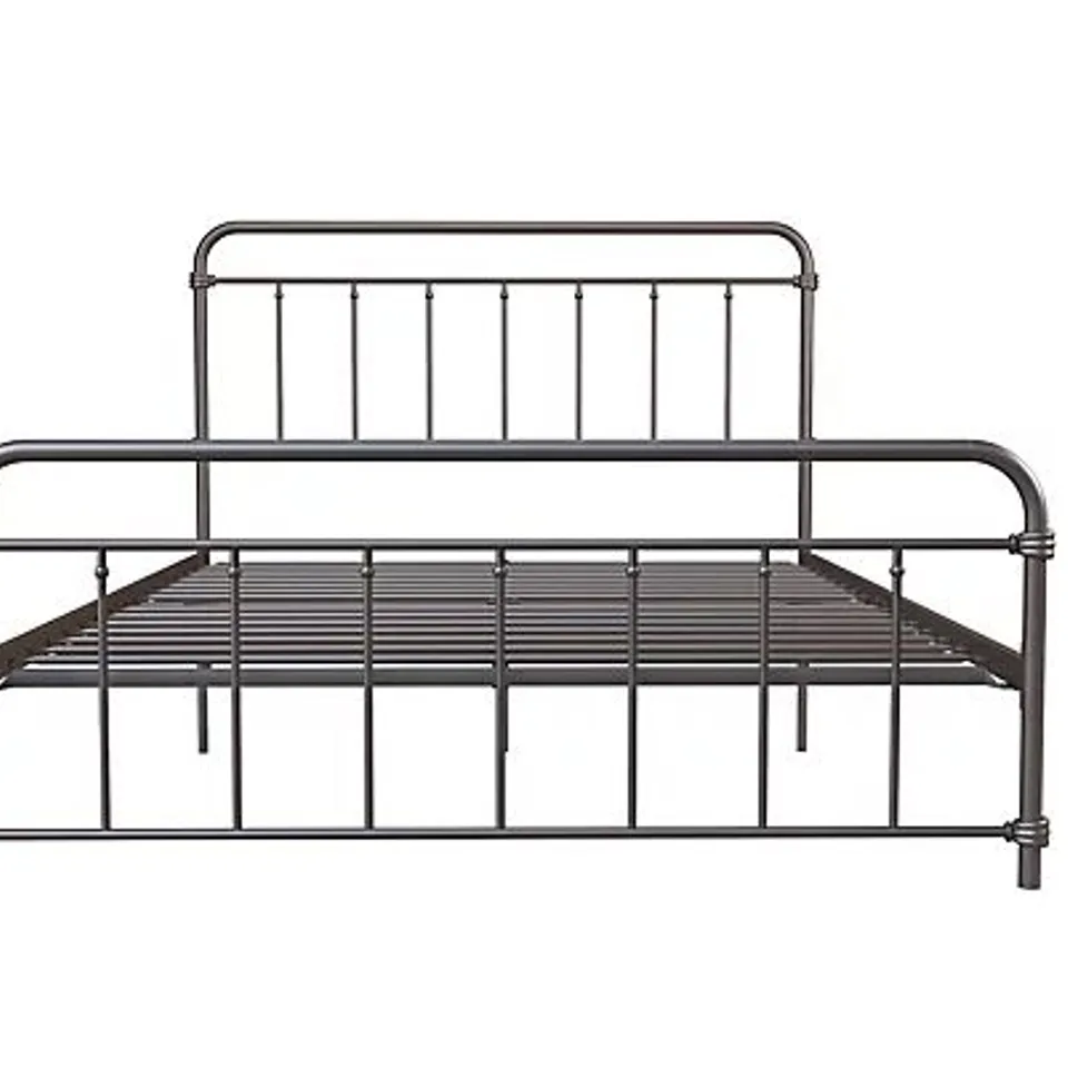 BOXED WALLACE METAL BED BRONZE LOOK, DOUBLE (1 BOX)