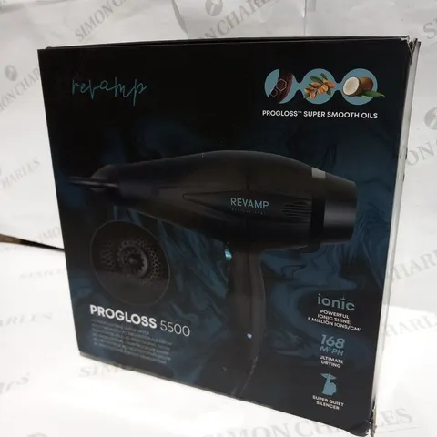 BOXED REVAMP PROFESSIONAL PROGLOSS 5500 AC PROFESSIONAL 2400W DRYER DR-5500-EU
