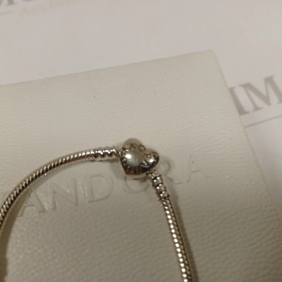 PANDORA SILVER EFFECT CHARM BRACELET