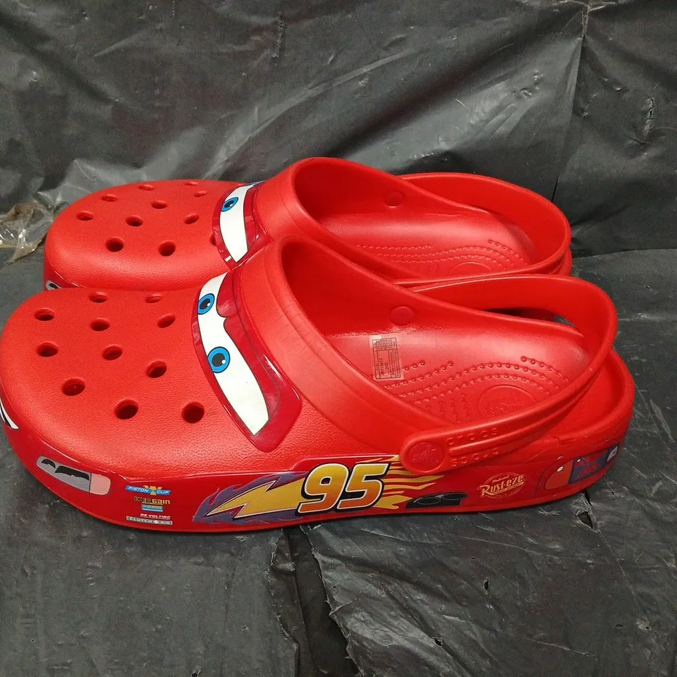 PAIR OF CLASSIC CROCS - LIGHTING MCQUEEN - UK SIZE 11