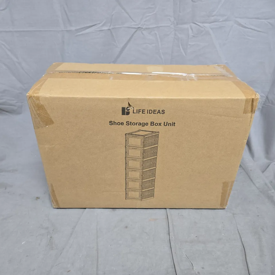 BOXED LIFE IDEAS SHOES STORAGE BOX UNIT IN WHITE