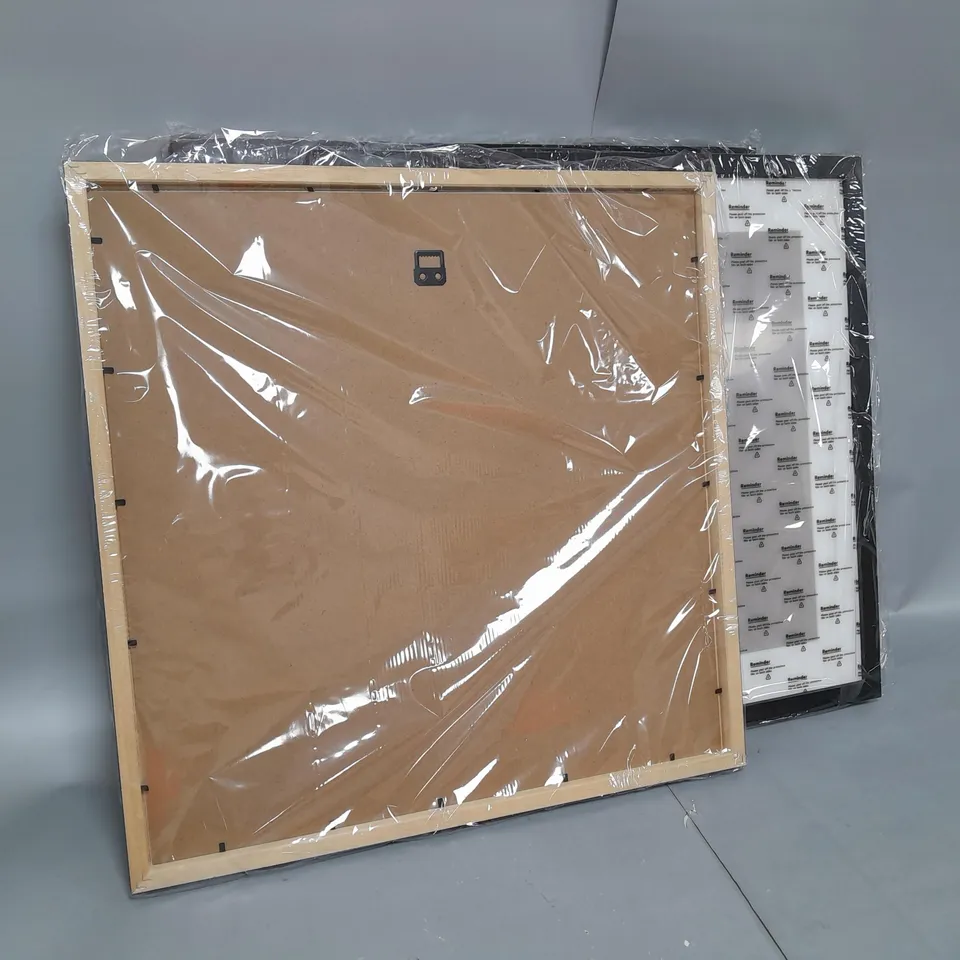 THREE BLACK WOOD PICTURE FRAMES 54 X 54MM APPROX 