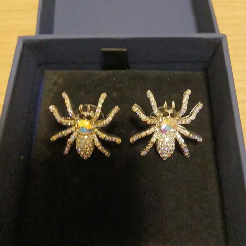BUTLER & WILSON SMALL SPIDER EARRINGS 