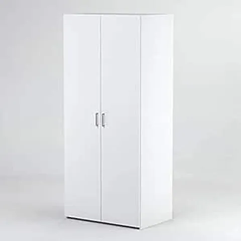 BOXED SPACE WARDROBE WITH 2 DOORS - WHITE (1 BOX)