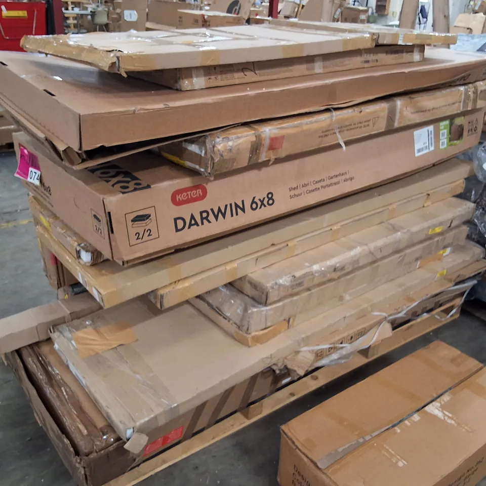 PALLET CONTAINING ASSORTED FLATPACK FURNITURE PARTS