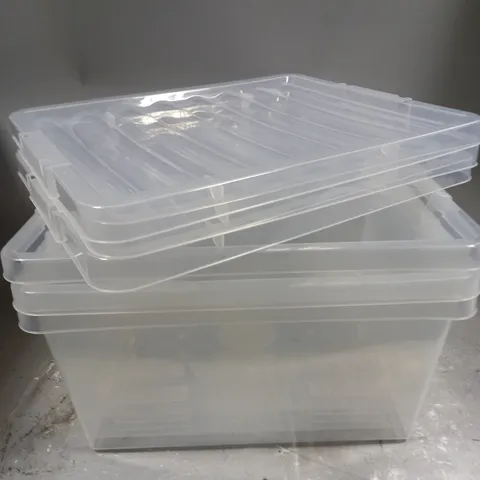 BOXED SPACE SAVER PLASTIC STORAGE CONTAINER BOXES 