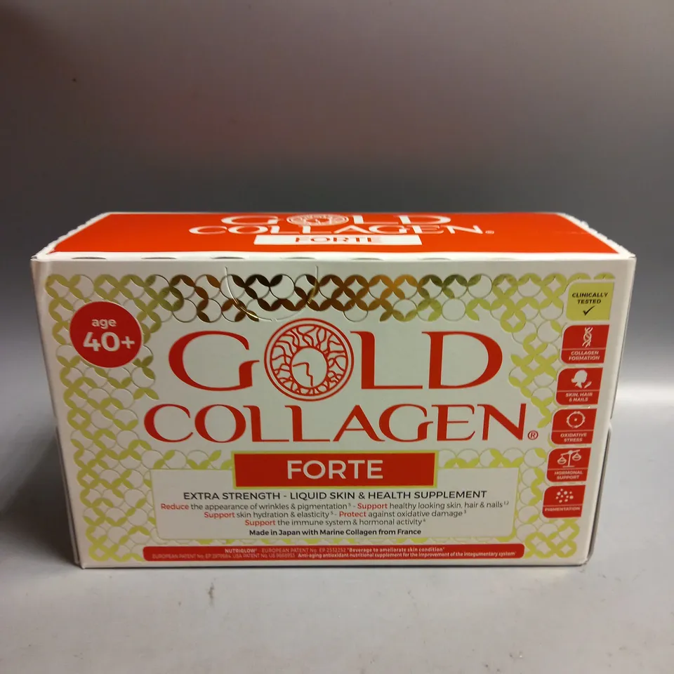 GOLD COLLAGEN FORTE LIQUID FOOD SUPPLEMENT 10 X 50ML GLASS BOTTLES