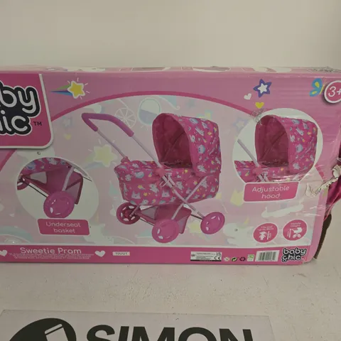 BABY CHIC SWEETIE PRAM – PINK DOLL PRAM (TOY)