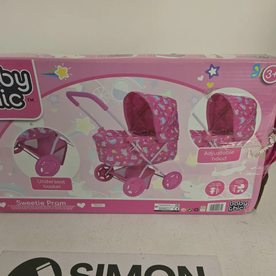BABY CHIC SWEETIE PRAM – PINK DOLL PRAM (TOY)