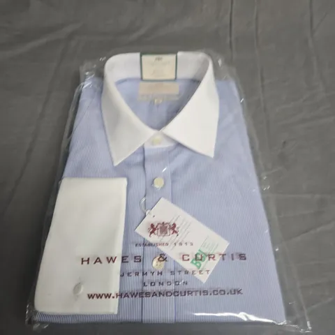 HAWES AND CURTIS PINSTRIPE BUTTONED SHIRT SIZE 18/37