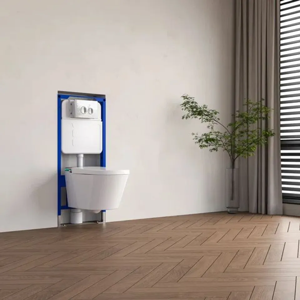 BOXED MEJE NEW SMART WALL HUNG TOILET COMBO WITH BUILT IN BIDET (1 BOX)
