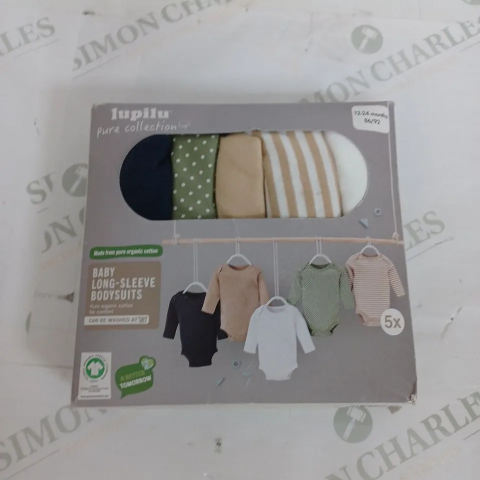 BOXED LUPILU BABY LONG SLEEVE BODY SUITS - 12-24 MONTHS 