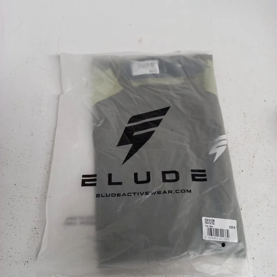 ELUDE BREATHE TEE – KHAKI/GREEN – SIZE M