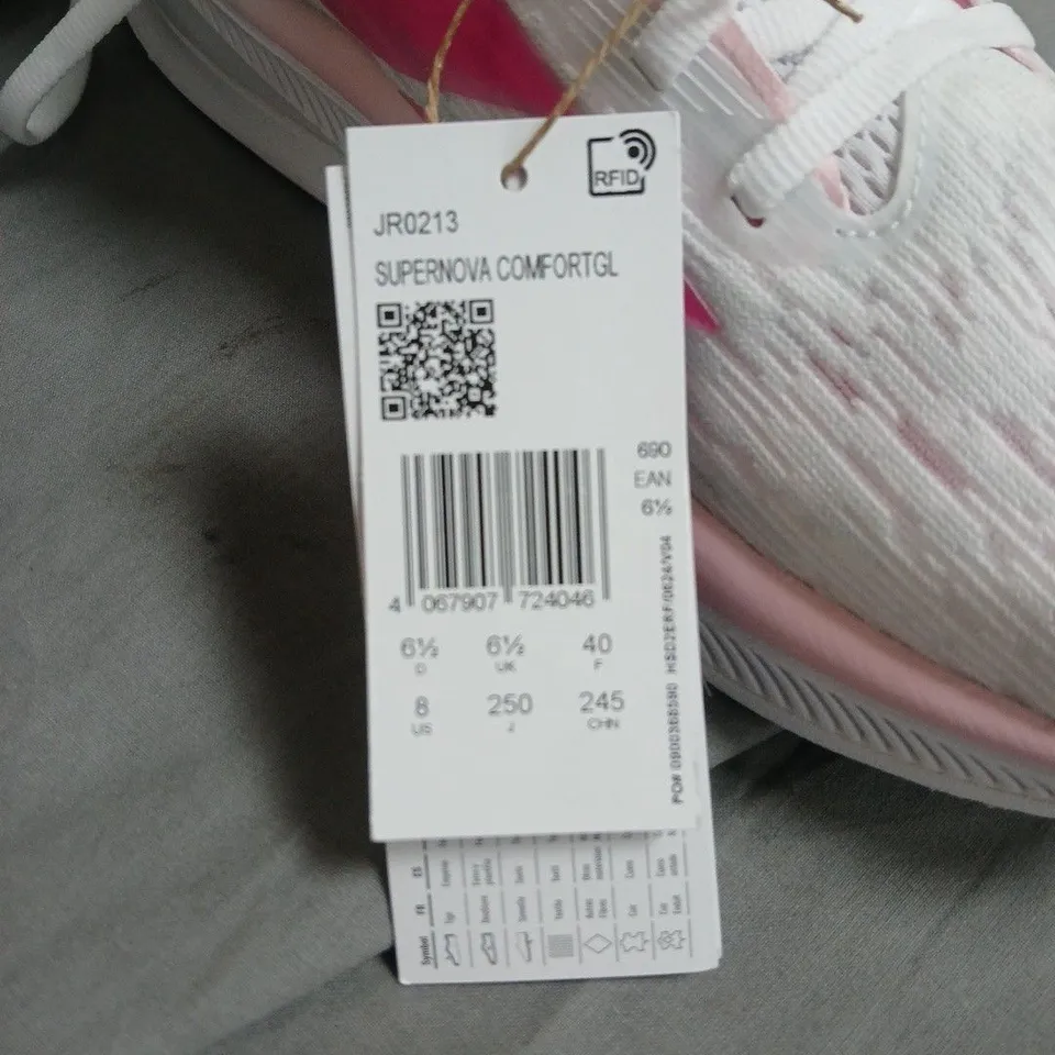 Adidas Supernova Comfort Glide W Running Shoes – White/Pink, UK 6.5 (US 8)