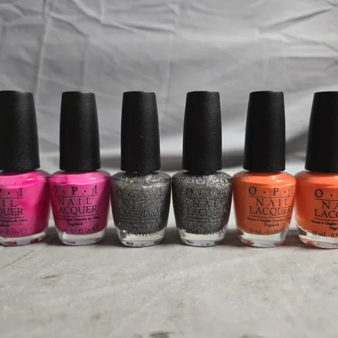 OPI NAIL LACQUER 6-BOTTLE NAIL POLISH SET (BOXED)