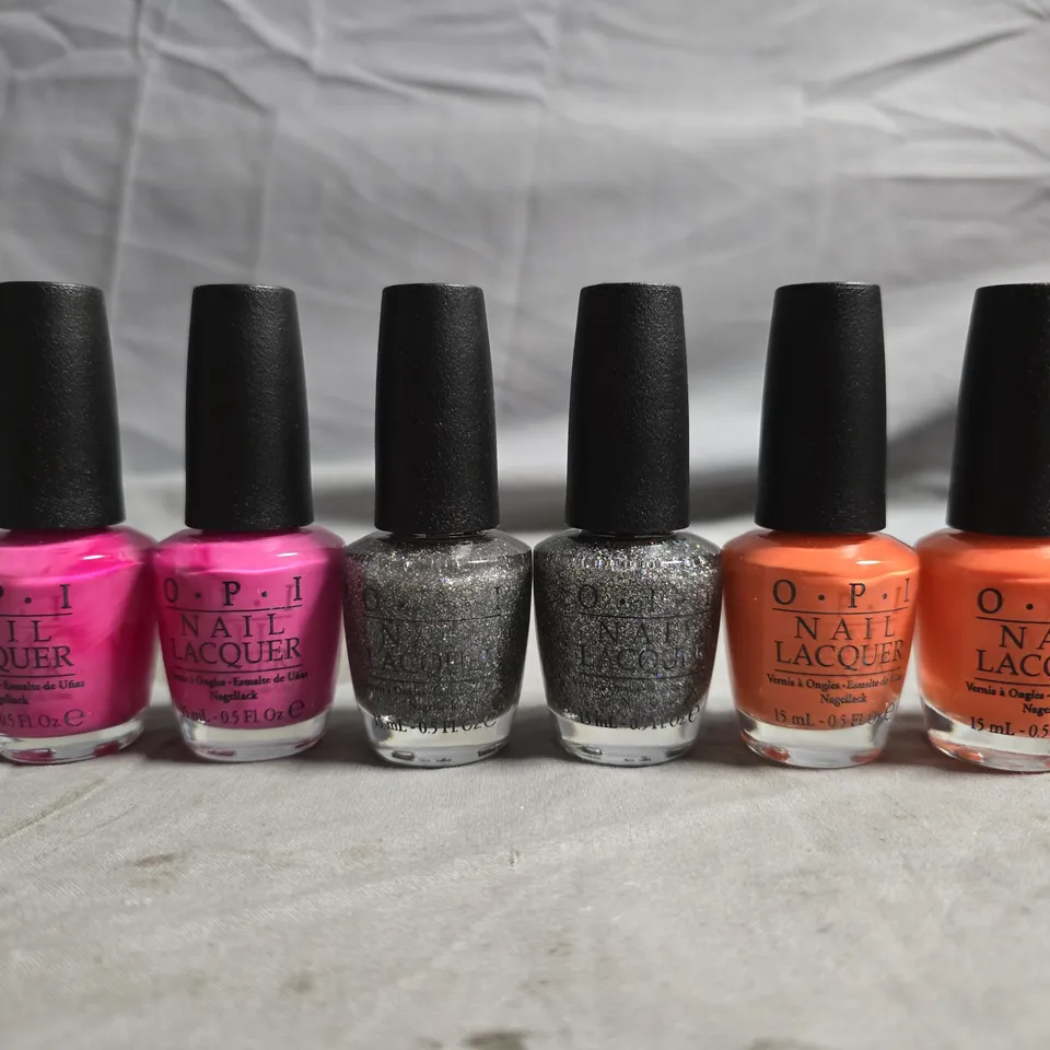 OPI NAIL LACQUER 6-BOTTLE NAIL POLISH SET (BOXED)