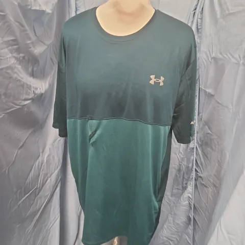 UNDER ARMOUR GREEN RUNNING T-SHIRT - M