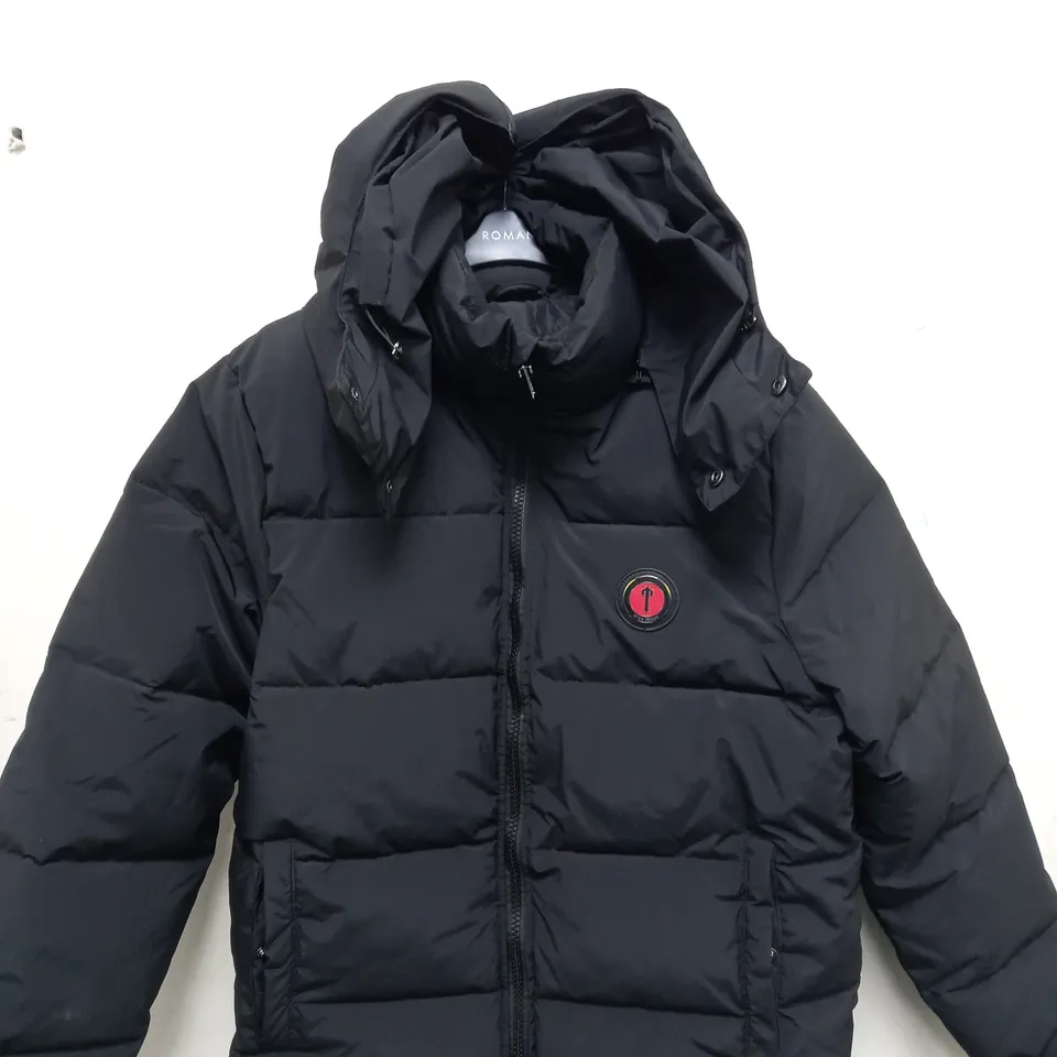 TRAPSTAR BLACK PUFFER JACKET - SIZE M 