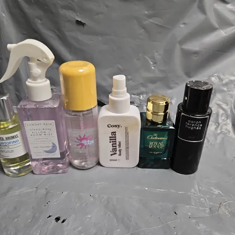APPROXIMATELY 15 ASSORTED UNBOXED FRAGRANCES TO INCLUDE; NOTED AROMAS, AARON TERENCE HUGHES AND AVON