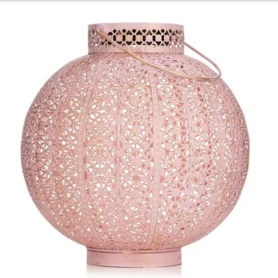 GARDEN STORIES SORBET COLLECTION FRETWORK GLOBE SOLAR LANTERN