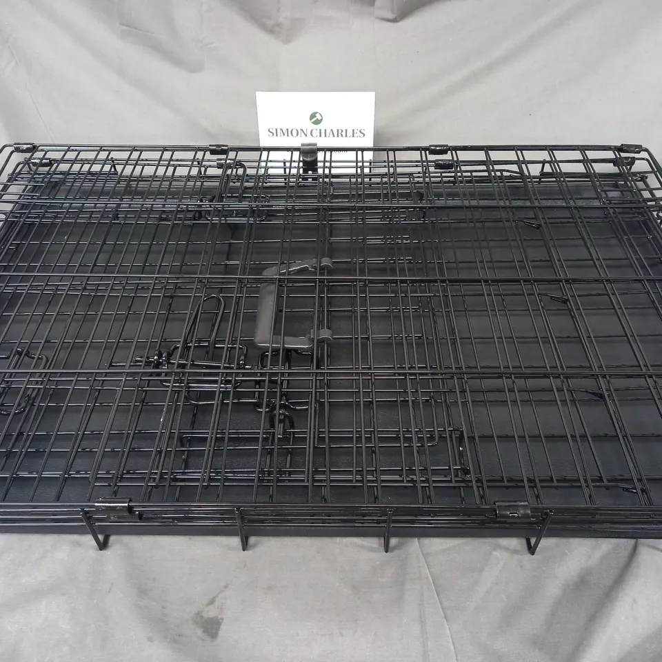 BOXED 30" DOG CRATE IN BLACK