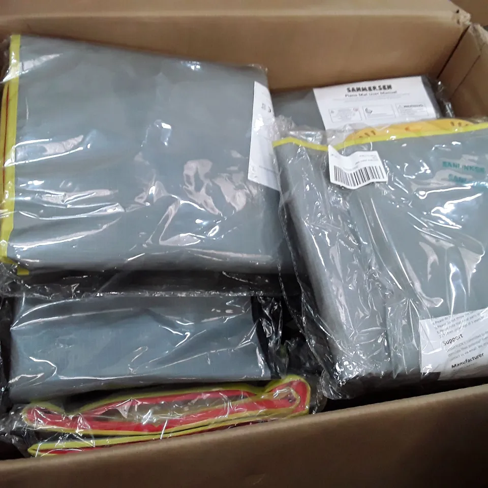 BOX CONTAINING APPROXIMATELY 19 PIANO MATS