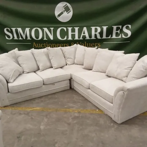 DURY CHUNKY WEAVE SCATTERBACK CORNER GROUP SOFA - NATURAL