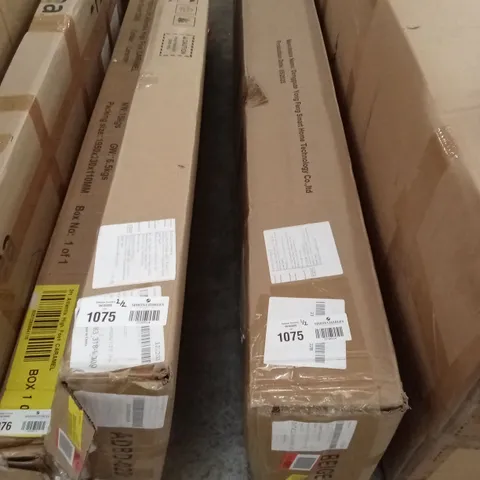 BOXED UPHOLSTERED OTTOMAN BED - BEIGE - SIZE UNSPECIFIED(2 BOXES)