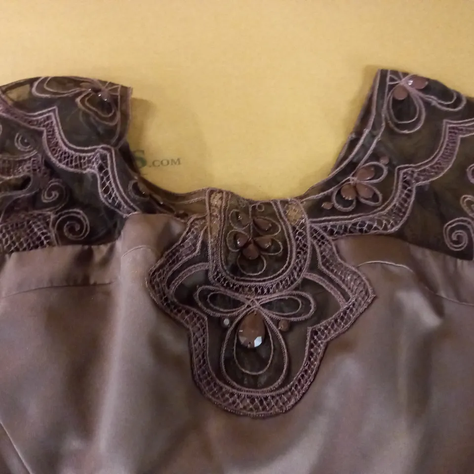 UNTOLD BROWN EMBELLISHED DRESS - 12