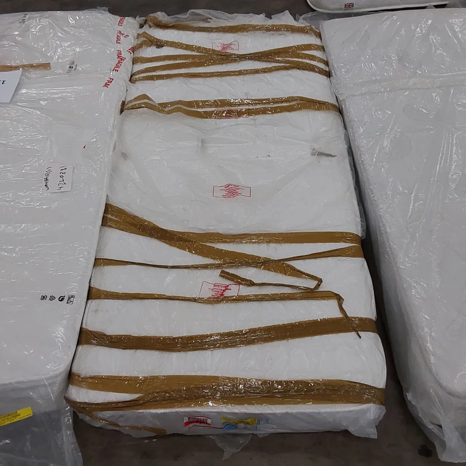 QUALITY BAGGED BIBEAU DEEP QUILTED HYBRID 3FT MATTRESS