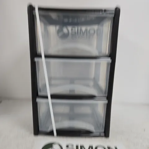 PLASTIC 3 TIER DRAWER TOWER UNIT CHEST DRAWER