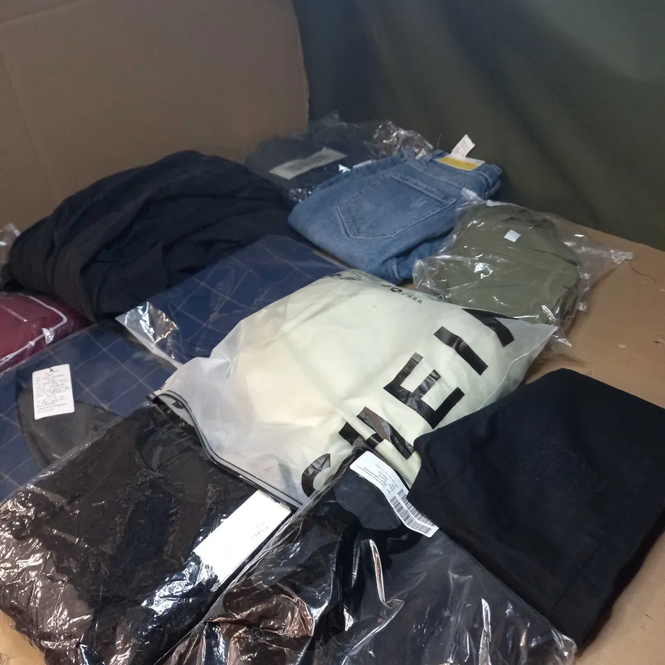 LOT OF APPROX 20 ASSORTED CLOTHING ITEMS TO INCLUDE JUMPERS, SOCKS AND T-SHIRTS