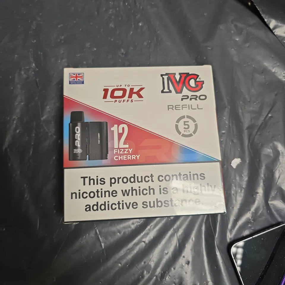 IVG PRO REFILL – FIZZY CHERRY NICOTINE VAPE REFILLS (BOXED)