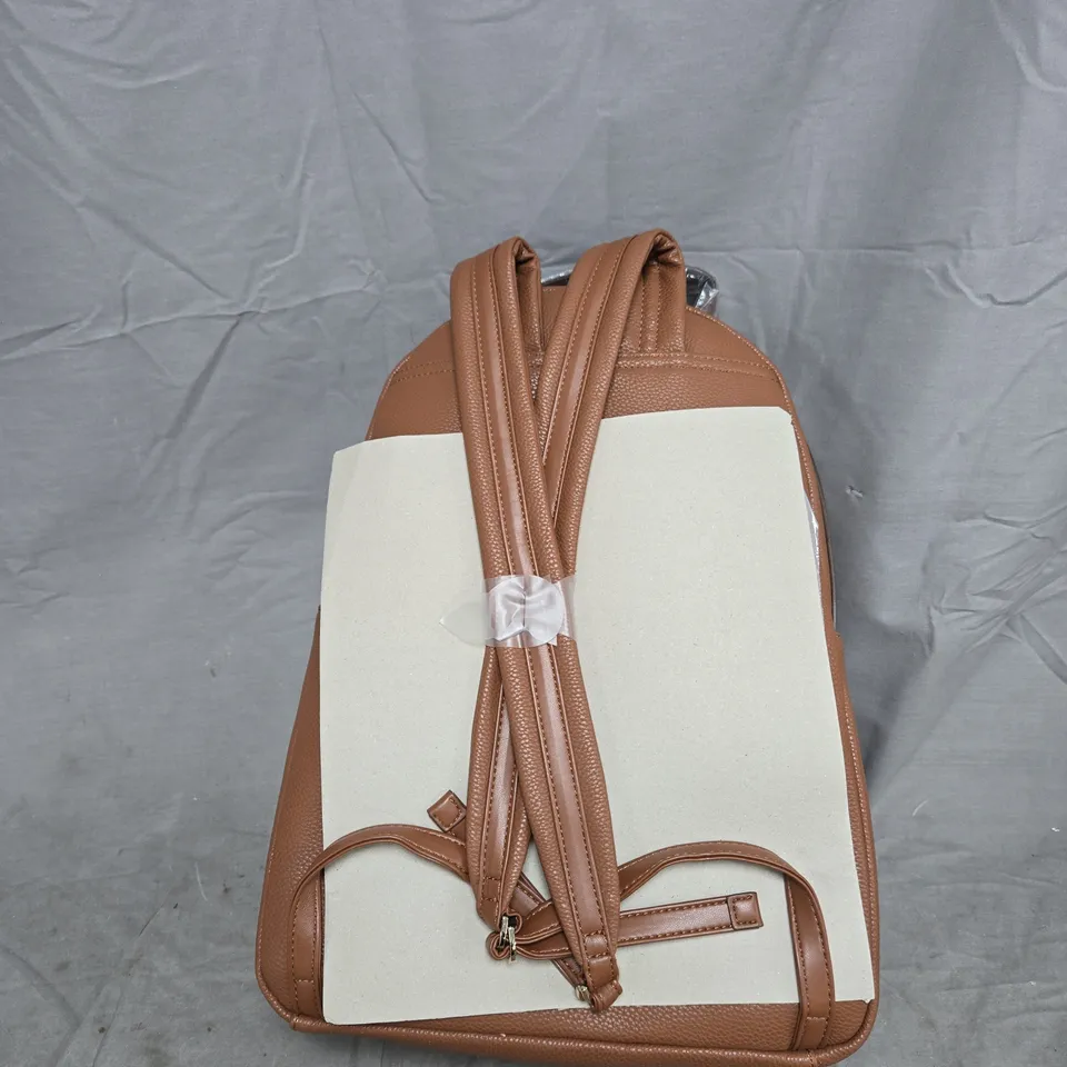 FIORELLI TAN PEBBLED LEATHER BACKPACK
