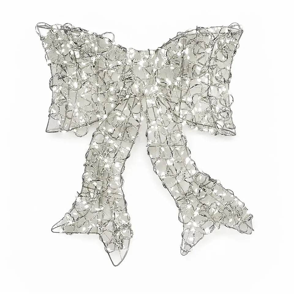 FESTIVE INDOOR)OUTDOOR 40CM PRE LIT MICRODOT DOOR BOW