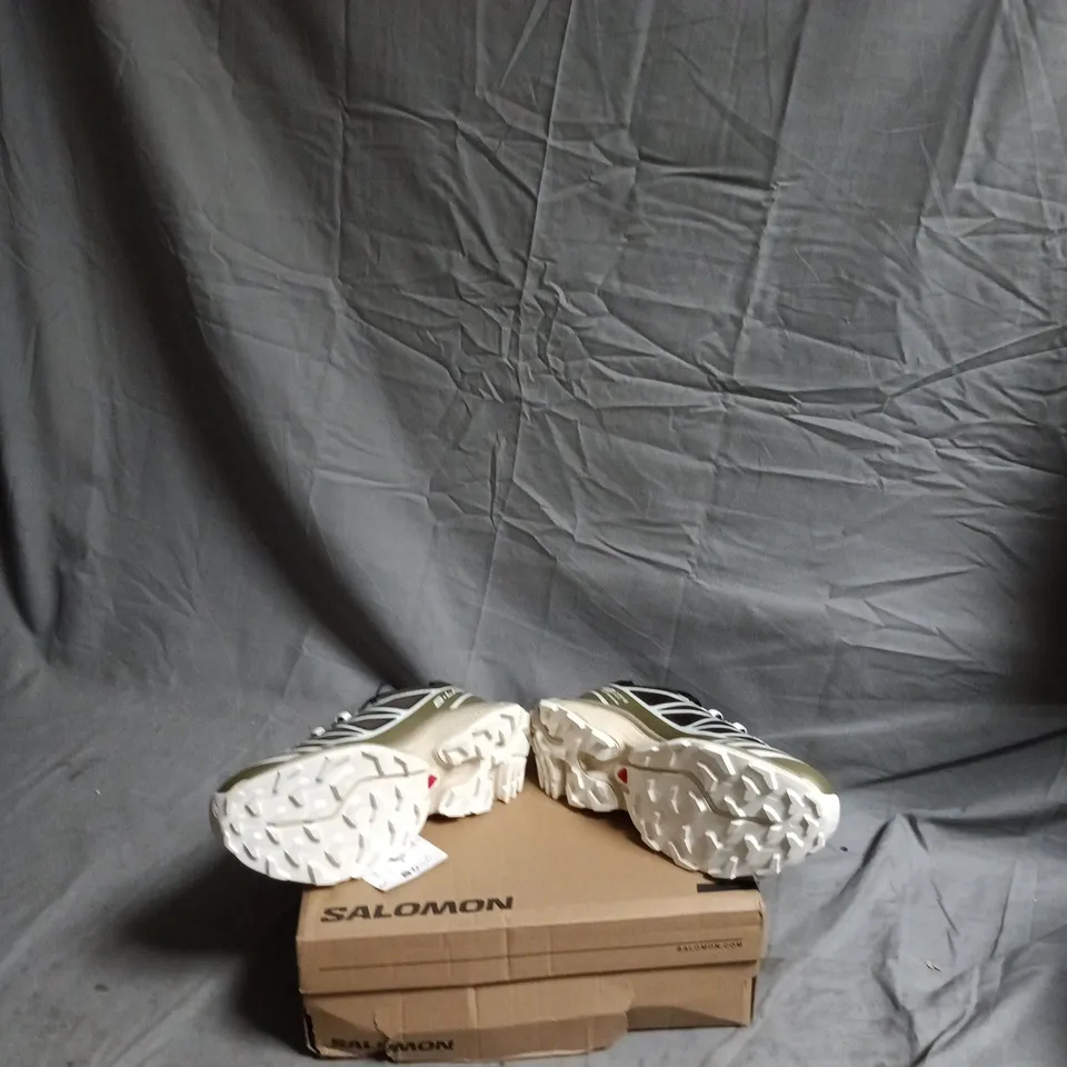 SALOMON XT-6 RECUT TRAIL RUNNING SHOES – WREN/KANGAROO/VANILLA ICE – UK 5 (EU 38)