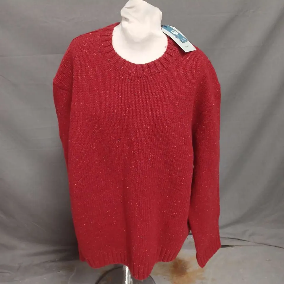 SEASALT CORNWALL MENS BIZEN WOOL BLEND SWEATER IN UMBER SIXE 3XL