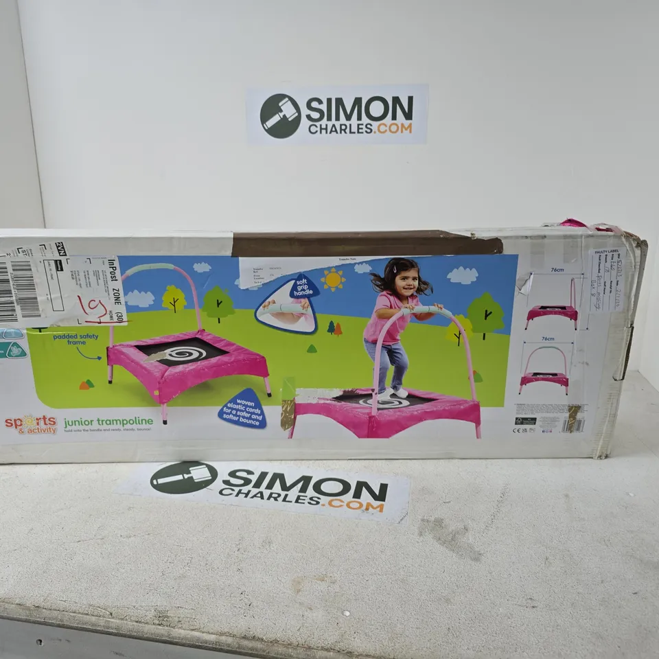 PINK JUNIOR TRAMPOLINE FOR CHILDREN – BOXED