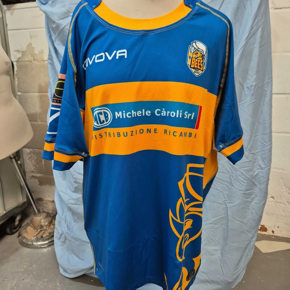 GIVOVA RUGBY KIT BISCEGLIE – BLUE/YELLOW, 2XL (OFFICIAL LICENSED PRODUCT)